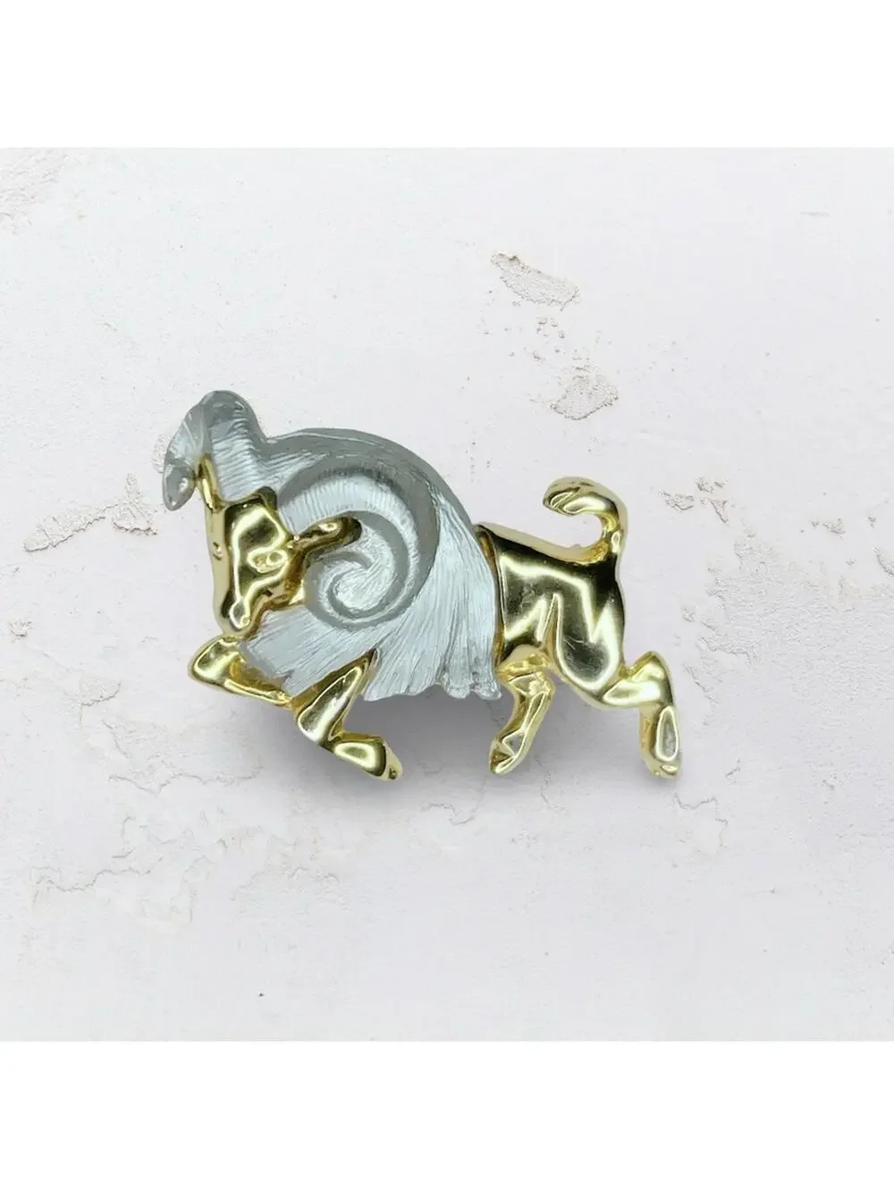 7265. Napier Aires Ram Brooch